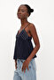Adjustable Strap Beaded Blouse A17480 - 5