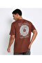 Men's Brown Crew Neck Tee - 4