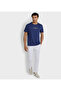 Men's Blue Crew Neck Tee - 5
