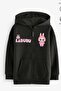 Girl's Labubu Printed Zippered Hooded Sweatshirt - 2