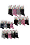 6-Piece Girls' Socket School Socks Mix Pattern - 5