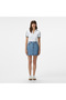 Women's Slim Fit Short Sleeve Half Zip White Polo - 4