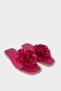 Women's Rose Flower Gift Bundle Dowry Slippers Fuchsia - 3