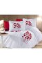 Embroidered Double Duvet Cover Set 6 Pieces Special for Valentine's Day with Hearts