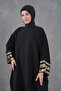 Ferace Abaya with Sequin Stripe Details on the Sleeves, Size 40-56. - 7