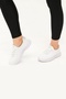 White-Silver Velcro Lightweight Flexible Women's Sports Shoes - 5