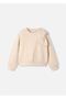 Girl's Bow Detailed Sweatshirt Cream 4434