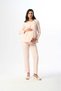 Women's Powder Jacquard Lace Winter Special Design Maternity Maternity Dressing Gown Pajama Set - 2