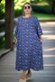 Truvakar Sleeve Cropped Collar Relaxed Fit Cotton Viscose Flare Fit Extra Large Size Dress