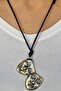 Theater Zinc Alloy Motif Design Adjustable Cotton Rope Necklace 04 - 2