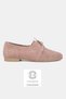 Women's Powder Suede Khaki Natural Leather Size 36-41 Lace-Up Ballet Shoes
