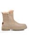 Beige Zippered Women's Boots 23003 Z - 3