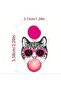 Funny Cute Bubble-Blowing Cat Earrings – Creative Kitty with Glasses, Acrylic Drop Dangle Earrings - 6