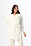 Women's Ecru Jacquard Lace Winter Special Design Maternity Maternity Dressing Gown Pajama Set - 3