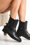 Women's Buckled Elastic Flat Heel Boots – Stylish, Casual and Comfortable Winter Shoes - 6