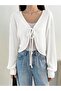Y2K Long Sleeve Cardigan with Rope Tie Detail - 3