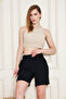 Women's Summer Muslin Fabric Comfortable and Fresh 3-Piece Shorts with Pocket Detail - 2