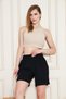 Women's Summer Muslin Fabric Comfortable and Fresh 3-Piece Shorts with Pocket Detail - 2