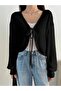 Y2K Long Sleeve Cardigan with Rope Tie Detail - 3