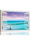 ALAYRA Canvas Art Picture Beach Scene 40x60 cm for Coastal Living Room & Home Décor