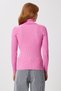 Women's Light Pink High-Rise Ribbed Lycra Sweater DD01007 - 6
