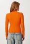 Women's Orange Button Detailed Ribbed Knitwear Sweater Ki̇00166 - 6