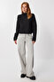 Women's Burgundy Basic Crop Knitwear Sweater Mx00266 - 3