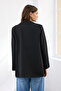 Black Oversized Pocket Detail Woven Blazer Jacket TWOAW24BC00070 - 5