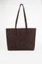Women's Açelya Bitter Brown Nubuck Large Zip Closure Hand and Arm Bag - 2