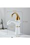 Bathroom Sink Faucet Swan Model White / Gold New Product Imported 7 Years Warranty Imported - 3