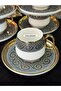 Zeugma Model Golden Porcelain Coffee Cup Set for 6 People 90 ml (Rsy205) - 5