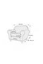 Velvet Armchair, Sofa, Sofa Bed Cover, Armchair Cover Single - 2