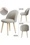 Brick Pattern Oval Chair Cover Lycra Flexible Washable Elastic Chair Cover (6 Pieces) - 3