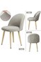 Brick Pattern Oval Chair Cover Lycra Flexible Washable Elastic Chair Cover (6 Pieces) - 3
