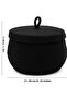 Rope Wicker Basket 17X21 cm for Kitchen, Bathroom and Home – Storage Basket Honeypot with Lid - 5