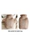 Warm Water Bag with Pocket Beige Plush Warm Compress 27X17X2Cm 1 Liter