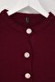 Bordo Basic Ceket Görünümlü Triko Hırka TWOAW24HI00090 - 7