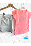 Bottom Top Summer Girls' Short-Sleeved Combed Cotton Shorts Suit. - 5