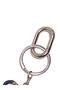 Heart Shaped Macrame Charm – Elegant Accessory with Navy Blue, Cream and Silver Plated Heart and Clover Detail - 4