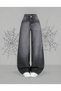 Y2K Recycled Baggy Black Jean Pants - 5