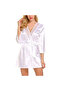 Women's Nighty Comfortable Satin And Lace Girls Nightwear Set Knotted Closure - 2