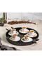 Black Metal Tray with Wooden Handles - 2