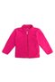 Girls' Fuchsia Color Fleece Cardigan with Zippered Pockets and Thick Fleece Inside - 3