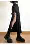 WOMEN'S ETHNIC RUFFLED ONE-LEG SLIT LONG MERMAID MODEL RUFFLED MAXI GOTHIC-STYLE SKIRT - 4
