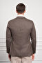 Men's Brown Woven Slim Fit Slim Fit Mono Collar Jacket - 5