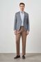 Men's Navy Blue Woven Slim Fit Bag Pocket Mono Collar Sports Jacket - 5