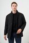 Men's Black Wagon Snap Hooded Dynamic Fit Relaxed Fit Coat - 2