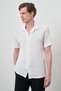 Men's White Apache Collar Short Sleeve Shirt