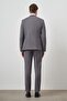 Men's Gray Polyviscose Slim Fit Mono Collar Suit - 5