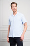 Men's A. Blue Apaş Collar Short Sleeve Shirt